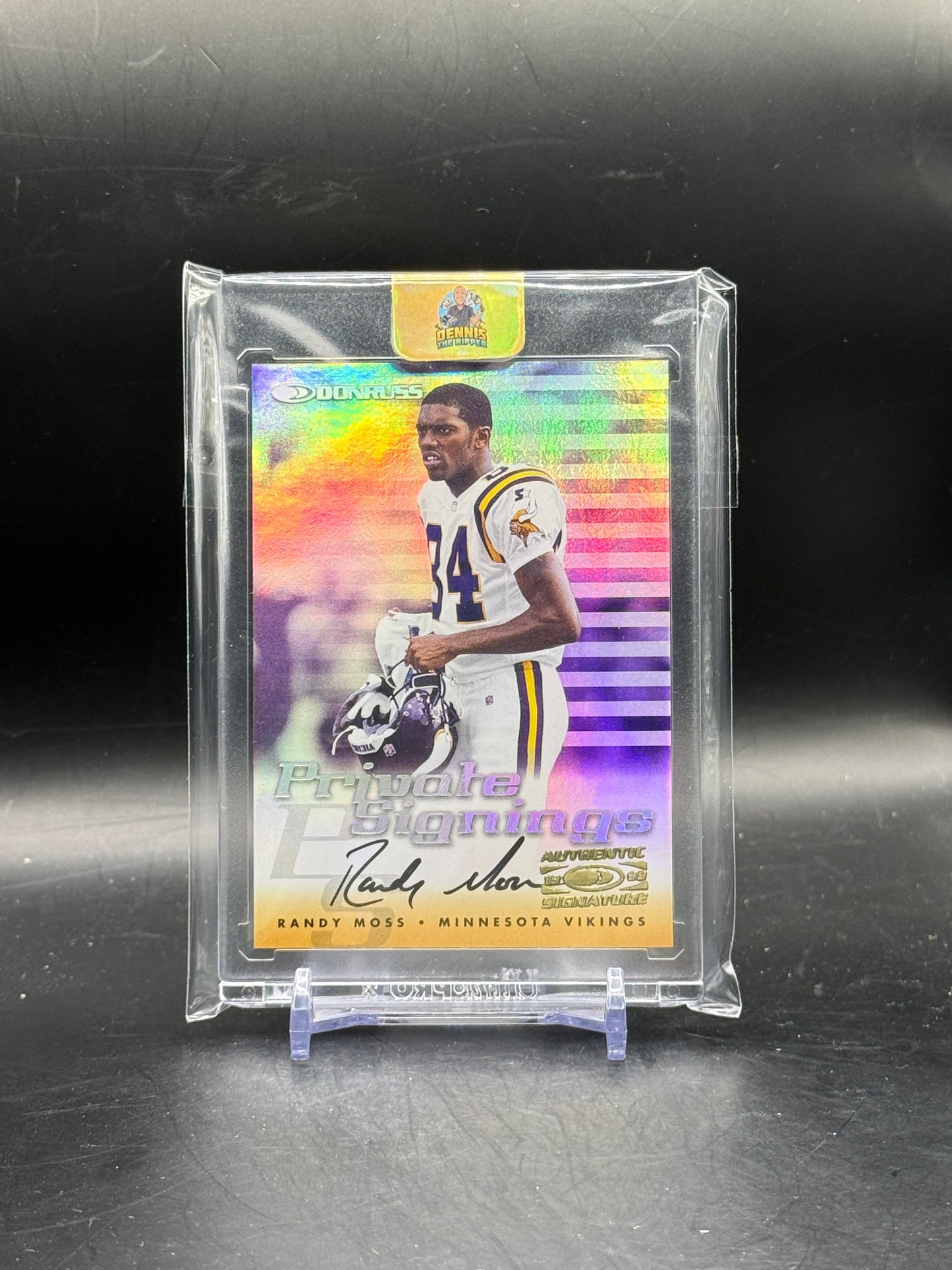 1999 Panini Donruss Playoff Randy Moss Minnesota Vikings Private Signings Auto