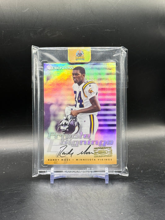 1999 Panini Donruss Playoff Randy Moss Minnesota Vikings Private Signings Auto
