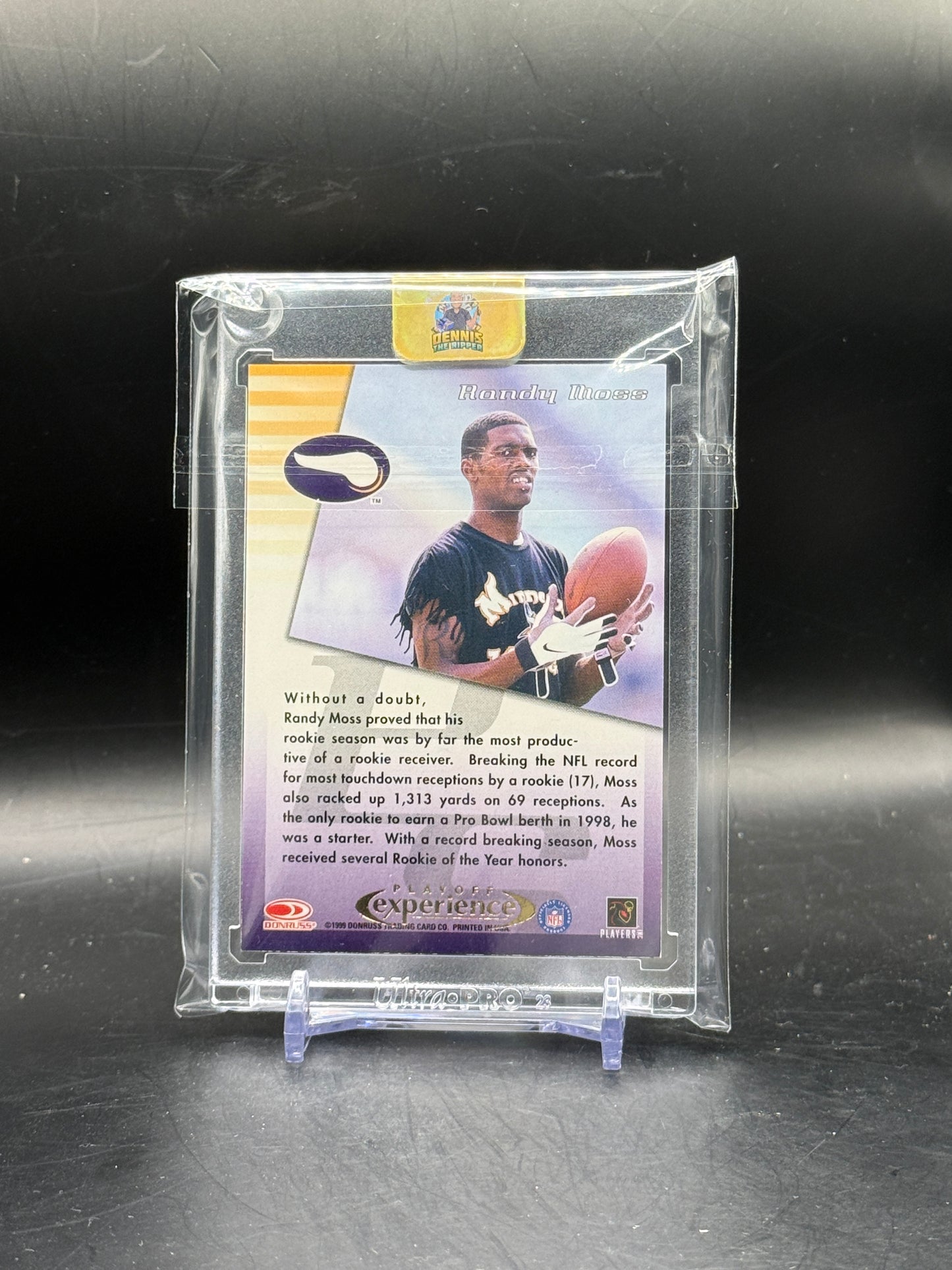 1999 Panini Donruss Playoff Randy Moss Minnesota Vikings Private Signings Auto