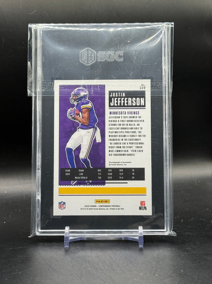 2020 Panini Contenders NFL Justin Jefferson Minnesota Vikings Rookie Ticket Auto SGC 10 6620684