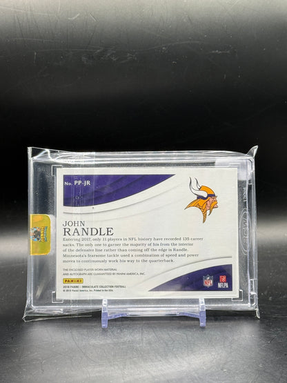 2018 Panini Immaculate NFL John Randle Minnesota Vikings Patch Auto 03/10
