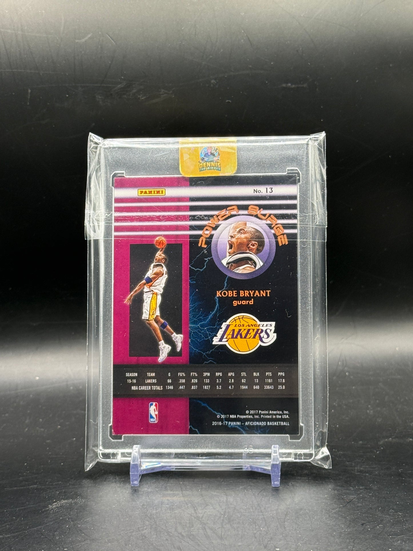 2016-17 Panini Aficionado NBA Kobe Bryant Los Angeles Lakers Power Surge