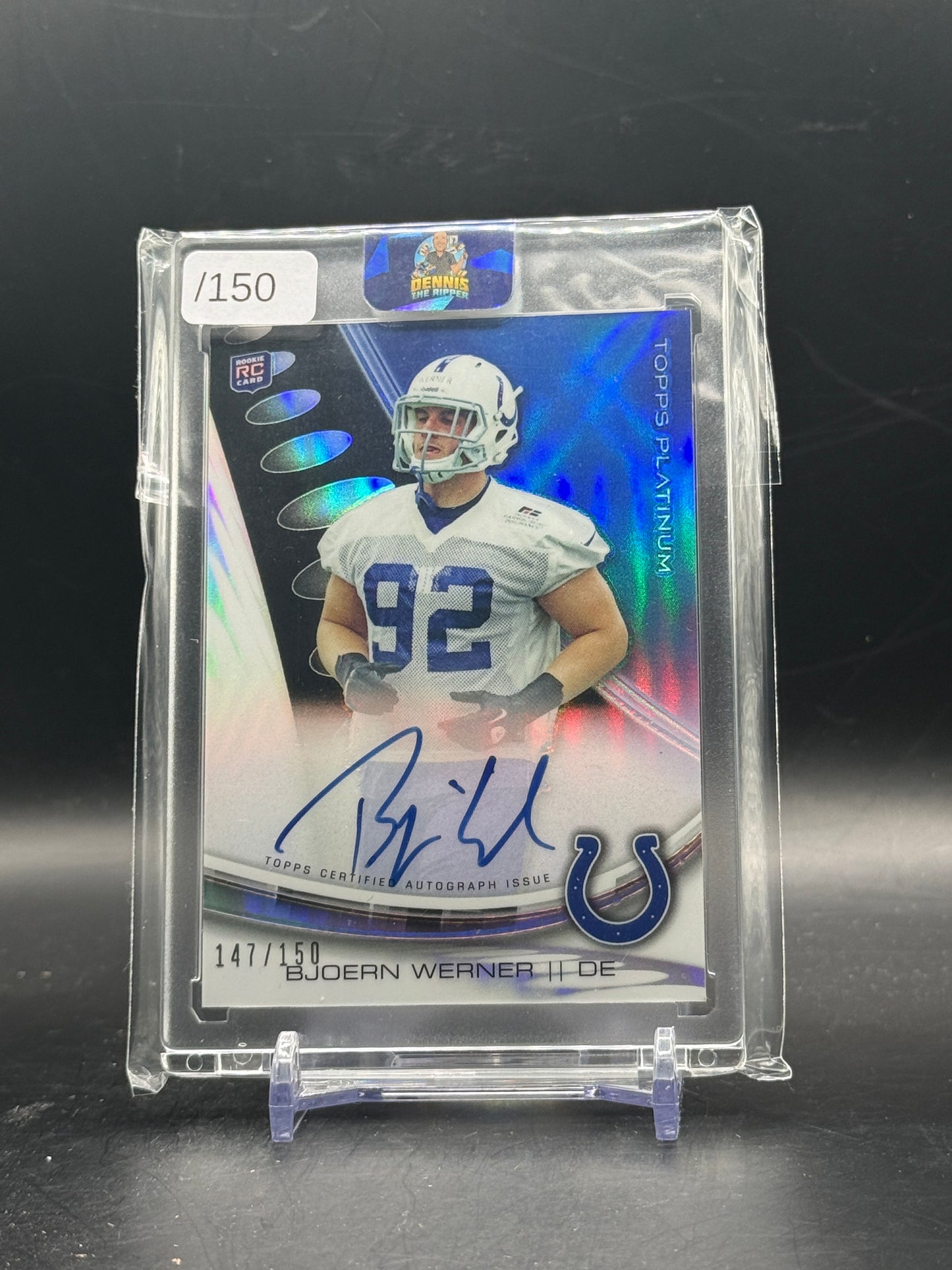 2013 Topps Platinum NFL Björn Werner Indianapolis Colts On Card Auto