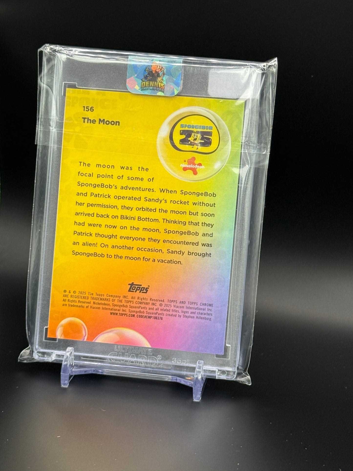2025 Topps Chrome Sapphire Spongebob The Moon 02/10
