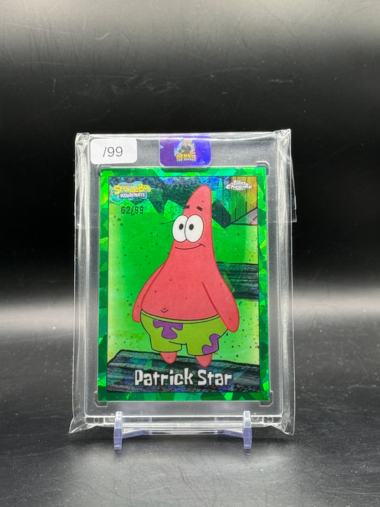 2025 Topps Chrome Sapphire Spongebob Patrick Star Green 62/99