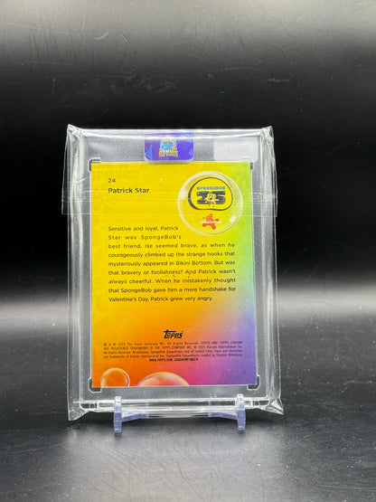 2025 Topps Chrome Sapphire Spongebob Patrick Star Green 62/99