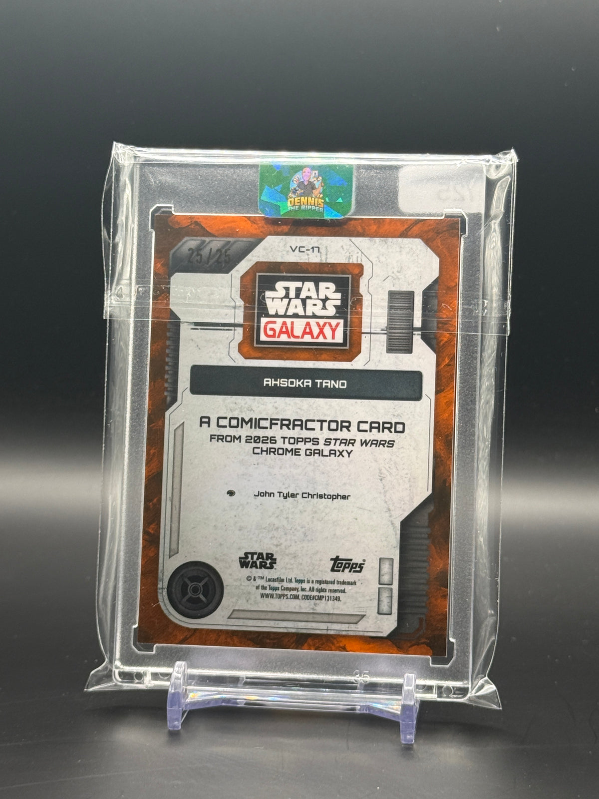 2026 Topps Star Wars Galaxy Ahsoka Tano Orange Comicfractor 25/25