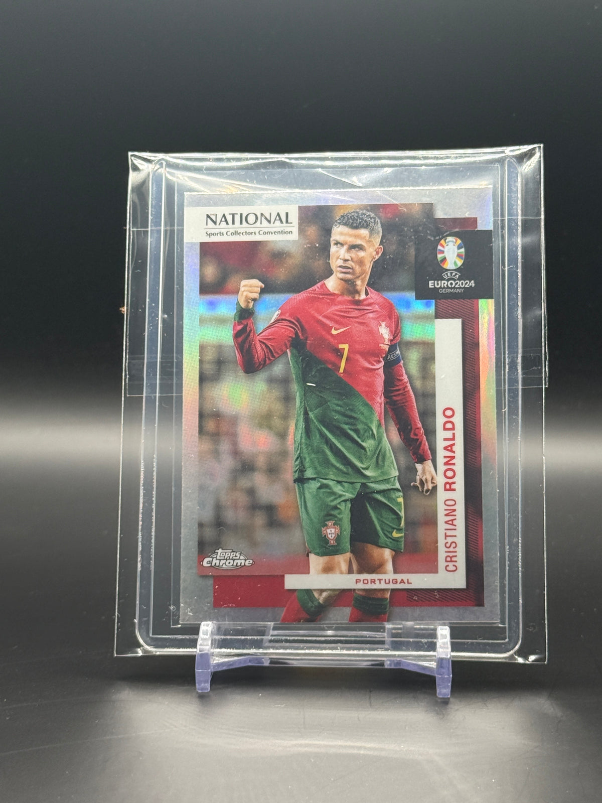 2024 Topps Chrome Uefa Euro 2024 Christiano Ronaldo Portugal National Refractor
