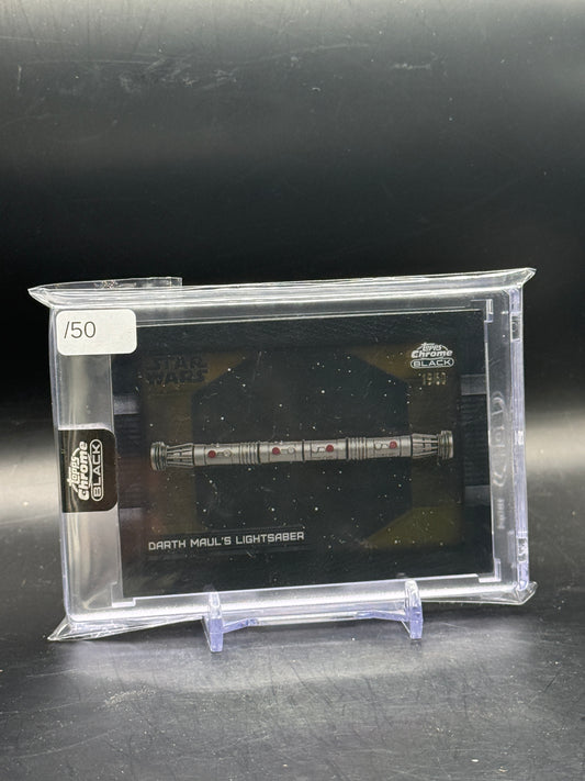 2024 Topps Star Wars Chrome Black Dart Maul's Lightsaber 19/50