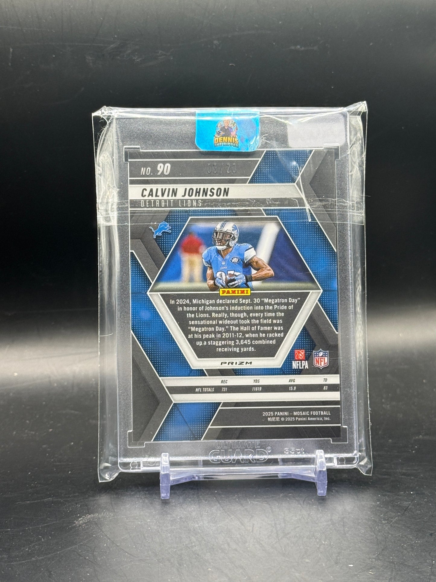 2025 Panini Mosaic NFL Calvin Johnson Detroit Lions Cherry Blossom 03/20