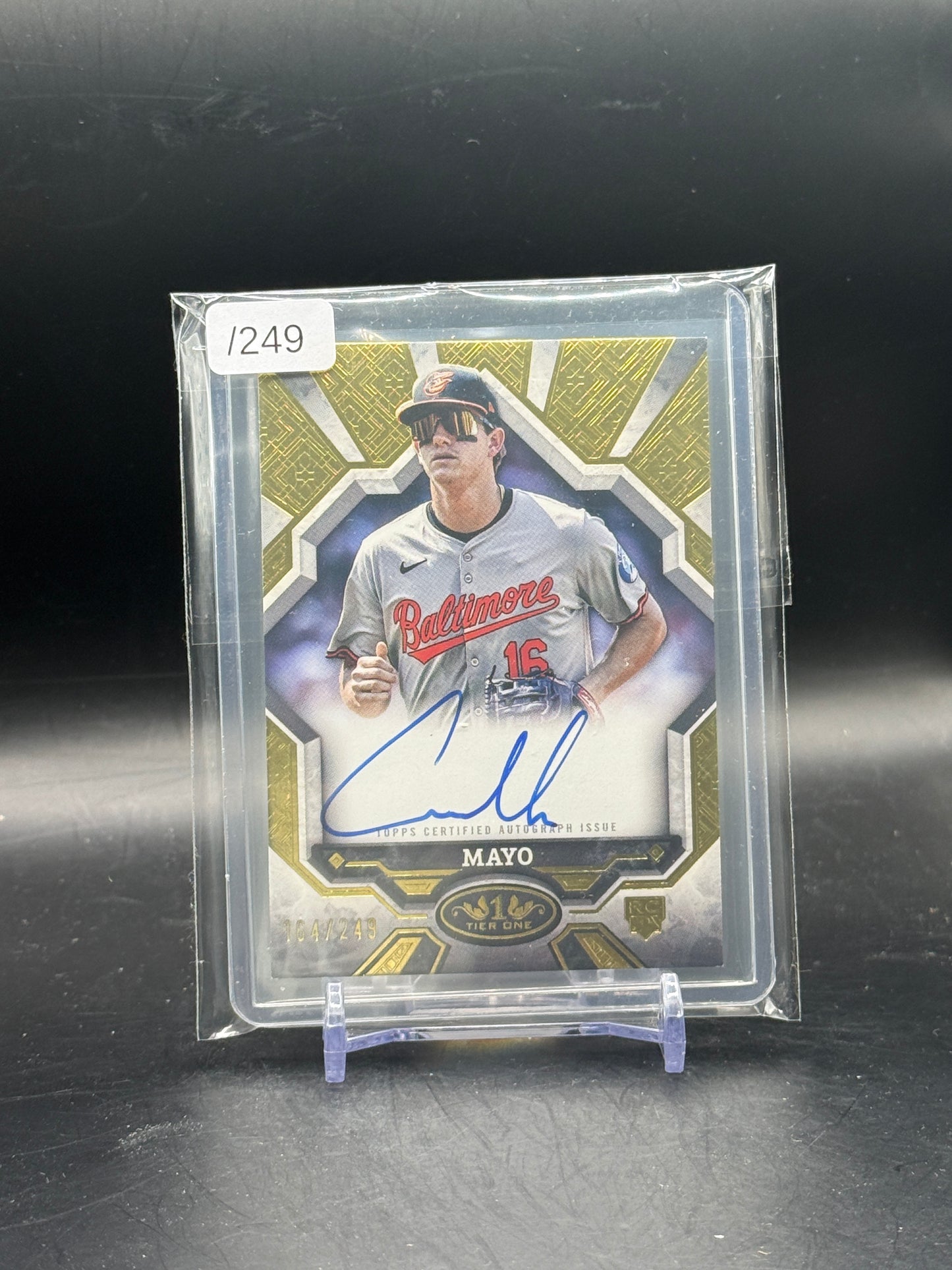 2025 Topps Tier One MLB Coby Mayo Baltimore Orioles 164/249