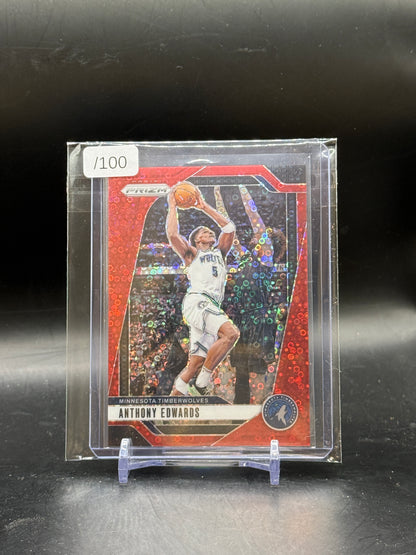 2024-25 Panini Prizm NBA Anthony Edwards Minnesota Timberwolves Red 39/100
