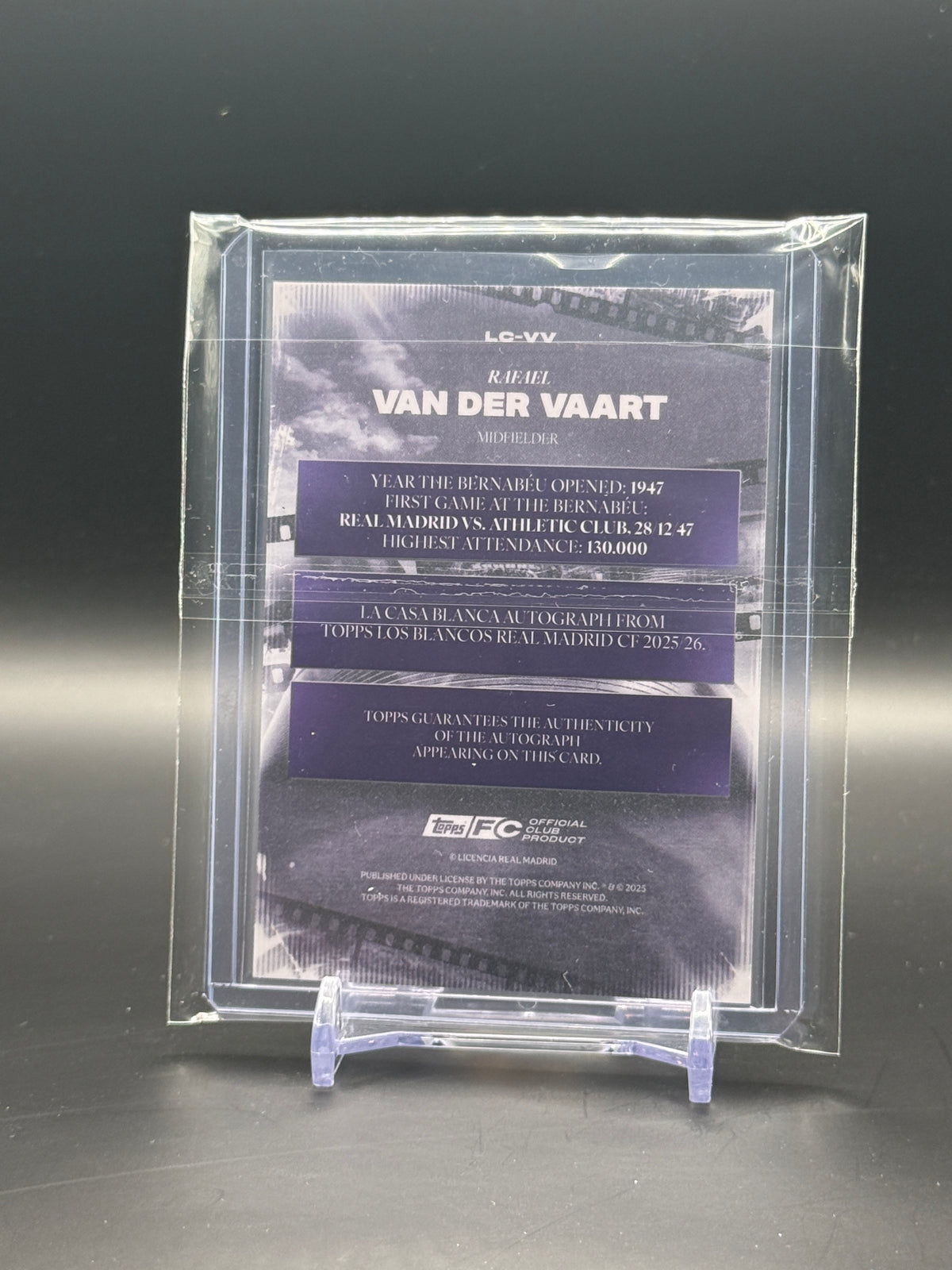 2025-26 Topps Los Blancos Rafael Van der Vaart Real Madird Auto