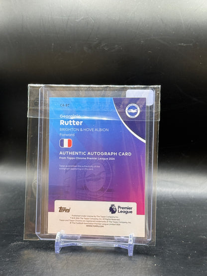 2025-26 Topps Chrome Premier League Georginio Rutter Brighton True Black Auto 02/10