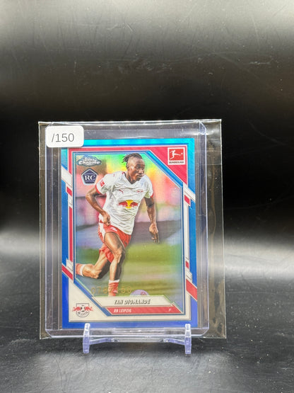 2025-26 Topps Chrome Bundesliga Yan Diomande RB Leipzig True Blue 78/150