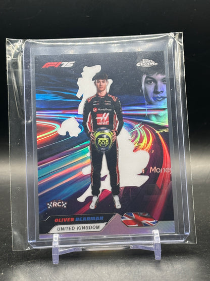 2025 Topps Chrome F1 Oliver Bearman Moneygram Haas Neon Nations