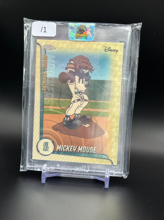 2025 Topps Chrome Disney Mickey Mouse Seattle Mariners Mickey & Friends MLB Home Jersey Superfractor 1/1