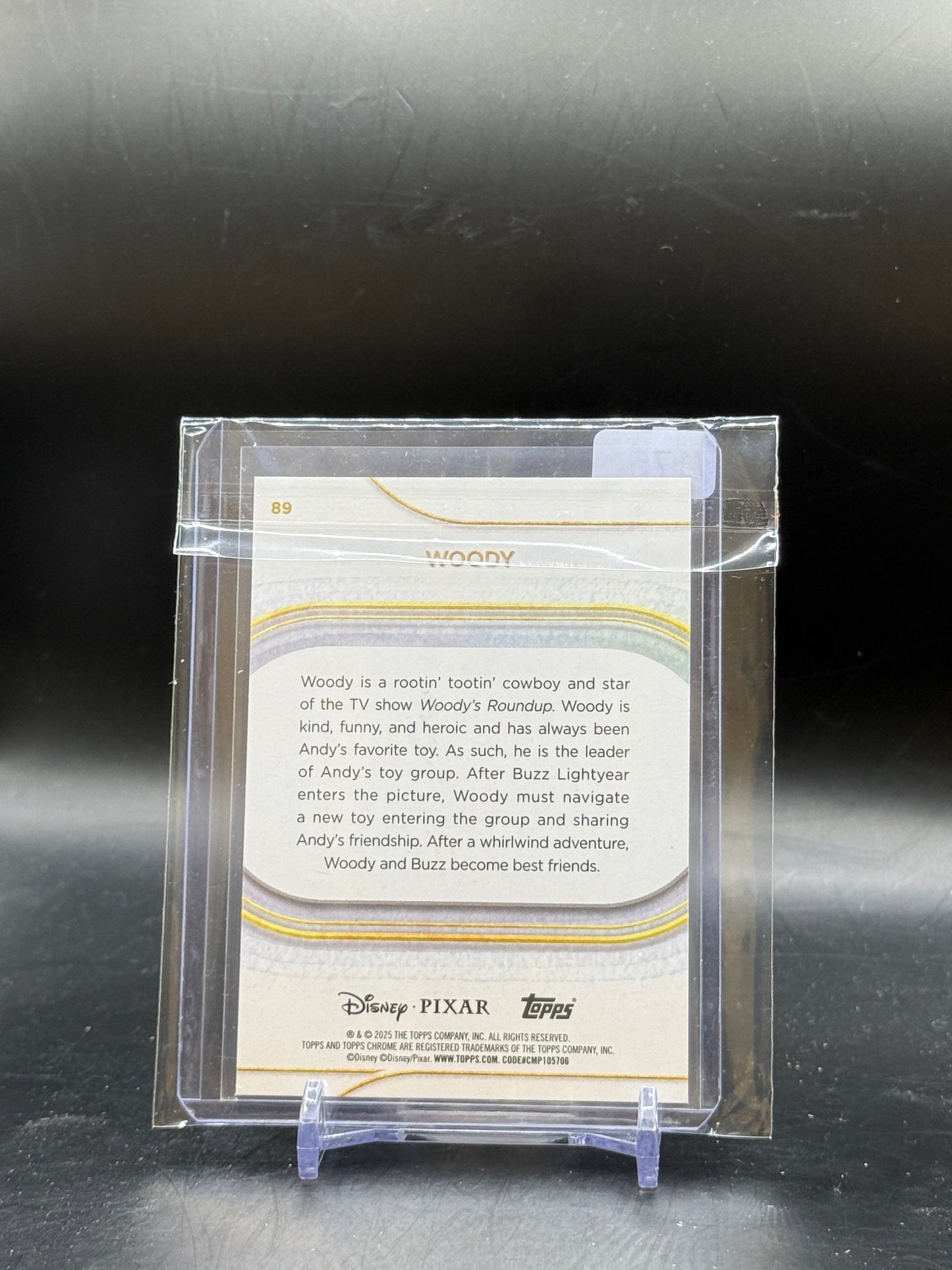 2025 Topps Chrome Disney Woody Yellow 58/275