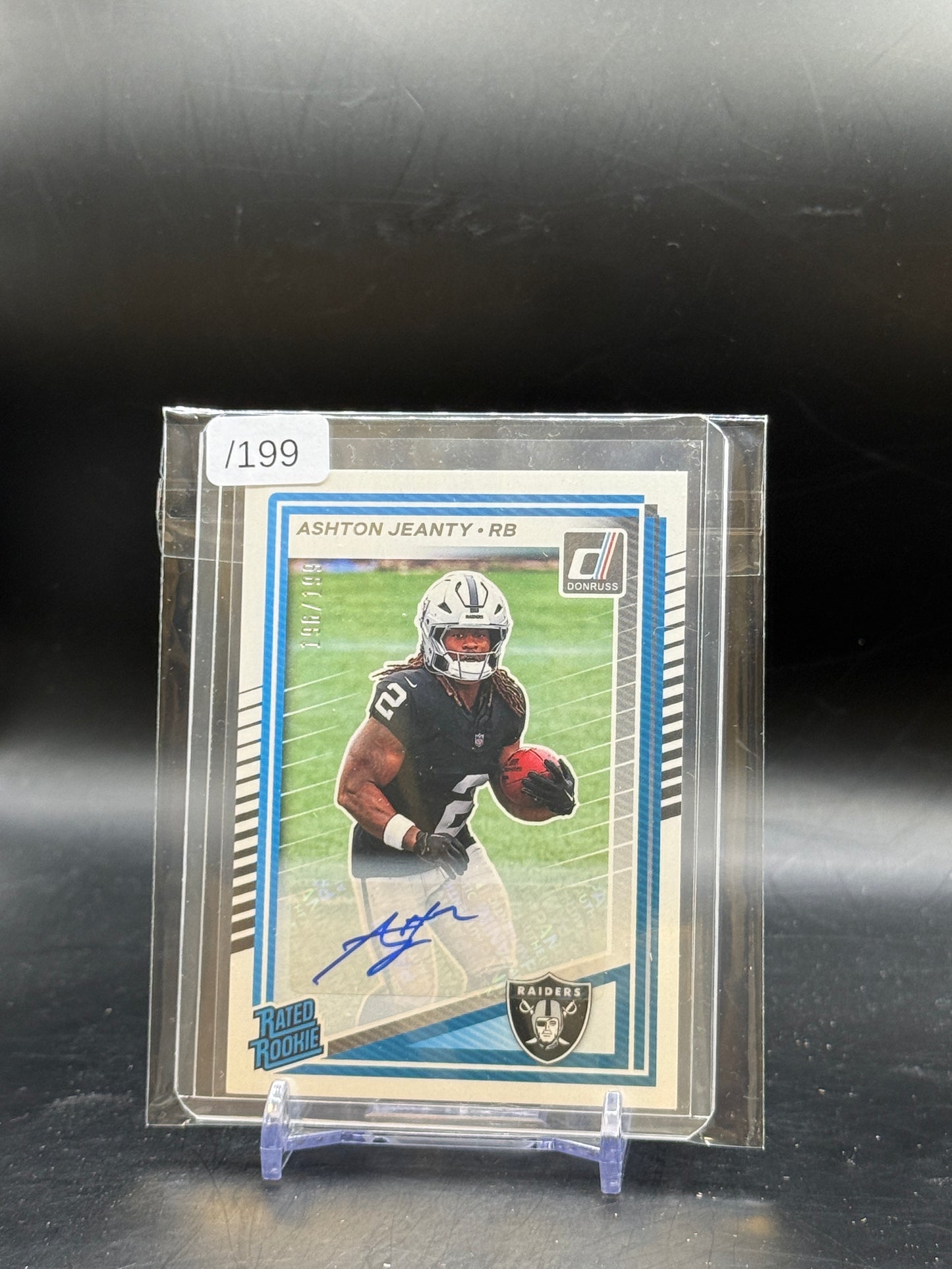 2025 Panini Donruss NFL Ashton Jeanty Las Vegas Raiders Auto 196/199