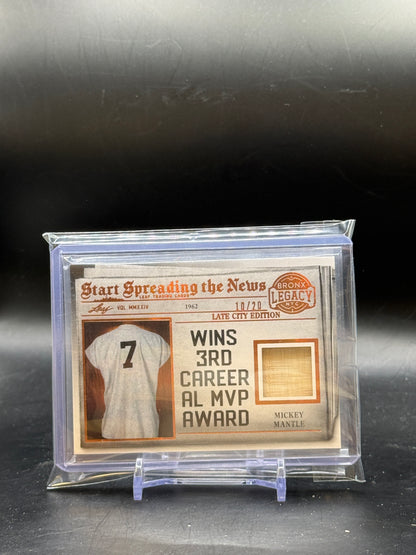 2024 Leaf Bronx Legacy Mickey Mantle Game Used Bat 10/20