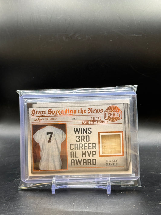 2024 Leaf Bronx Legacy Mickey Mantle Game Used Bat 10/20