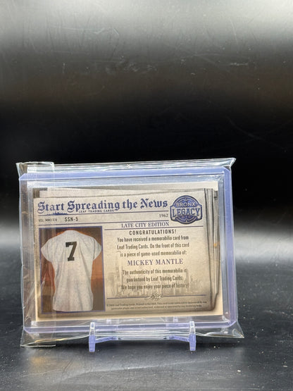 2024 Leaf Bronx Legacy Mickey Mantle Game Used Bat 10/20