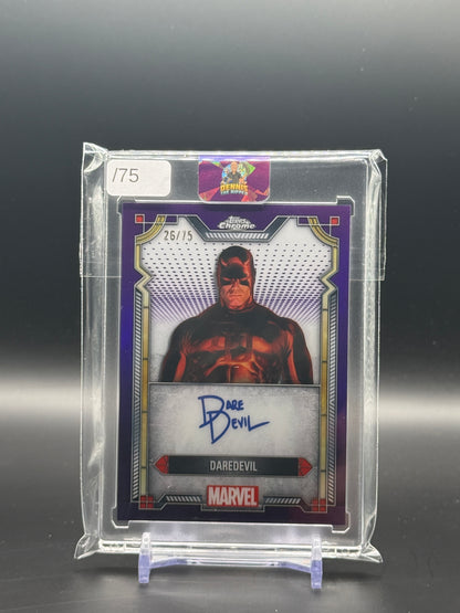 2024 Topps Chrome Marvel Daredevil Purple Facsimile Auto 26/75