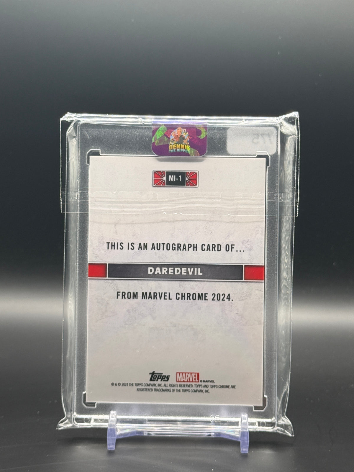 2024 Topps Chrome Marvel Daredevil Purple Facsimile Auto 26/75