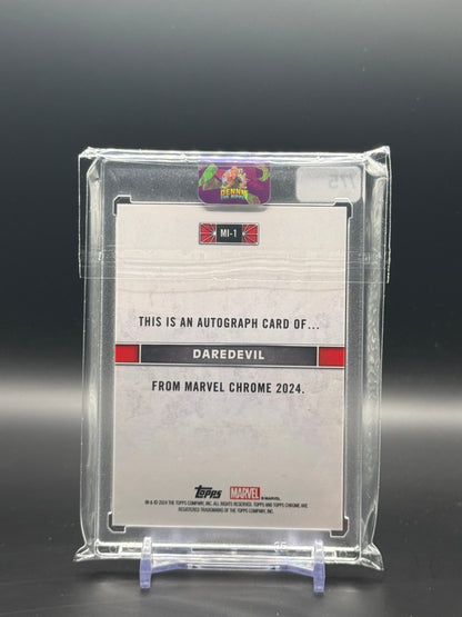 2024 Topps Chrome Marvel Daredevil Purple Facsimile Auto 26/75