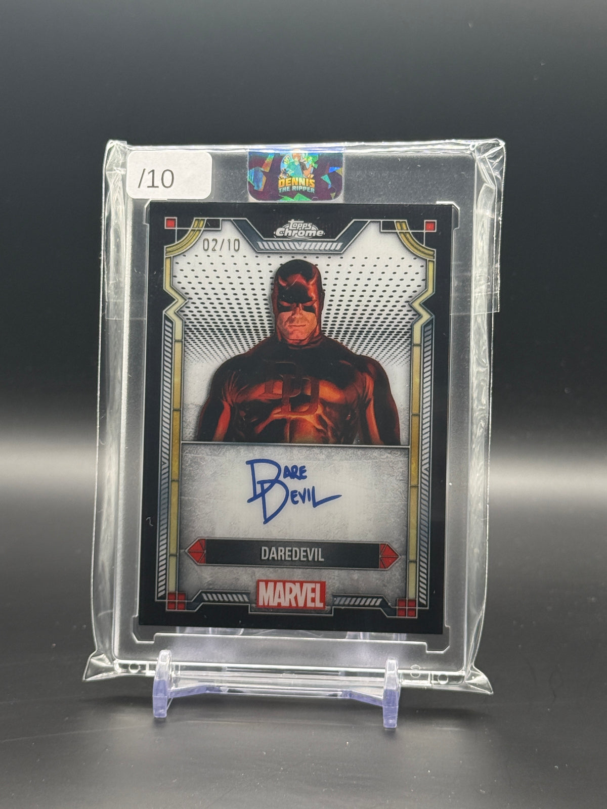 2024 Topps Chrome Marvel Daredevil Black Facsimile Auto 02/10