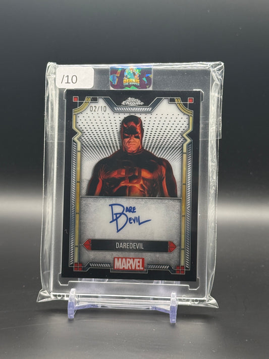 2024 Topps Chrome Marvel Daredevil Black Facsimile Auto 02/10