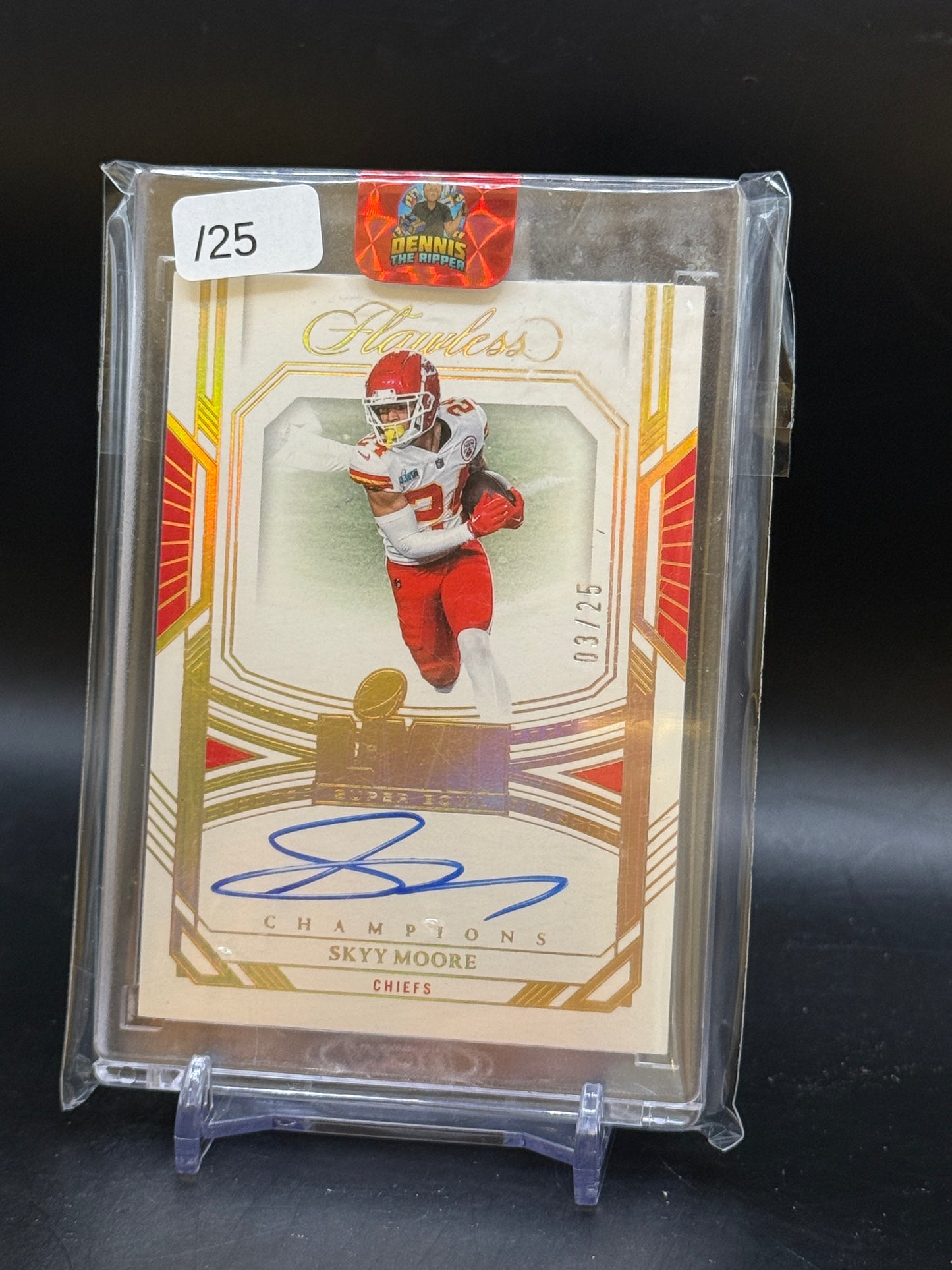 2023 Panini Flawless NFL Skyy Moore Kansas City Chiefs Champions Signatures Auto 03/25