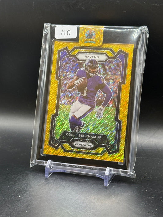 2023 Panini Prizm NFL Odell Beckham Jr. Baltimore Ravens Gold 08/10
