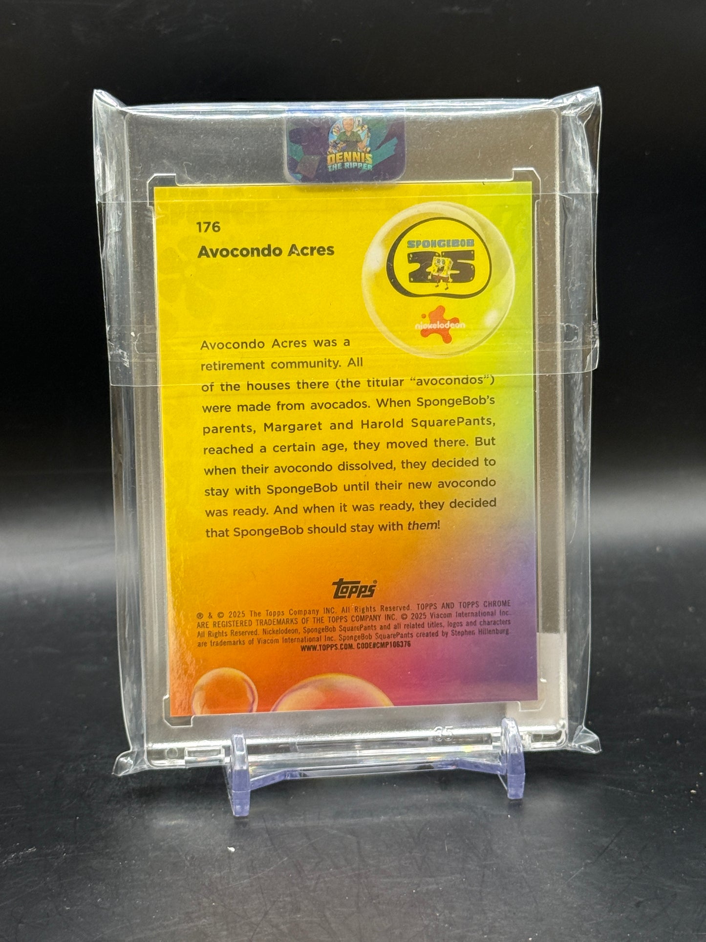 2025 Topps Chrome Spongebob Avocondo Acres Black 03/10