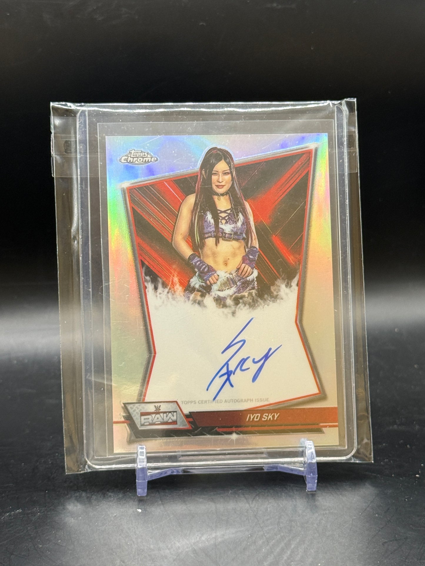 2026 Topps Chrome WWE Iyo Sky Red Brand Auto
