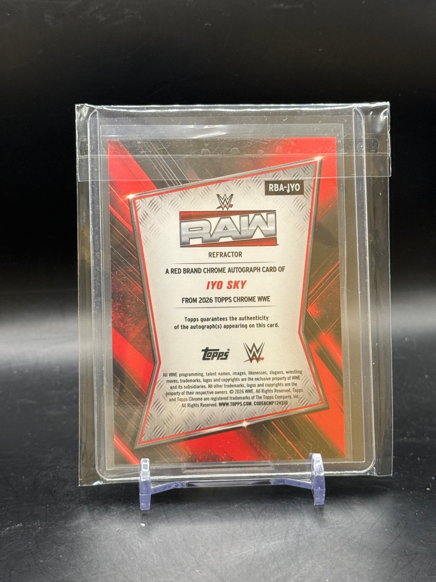 2026 Topps Chrome WWE Iyo Sky Red Brand Auto