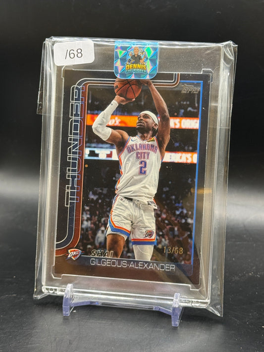 2025-26 Topps Flagship NBA Shai Gilgeous-Alexander Oklahoma City Thunder Black 13/68