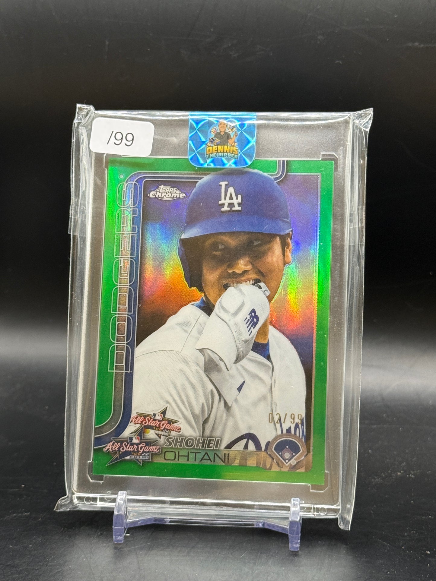2025 Topps Chrome Update MLB Shohei Ohtani Los Angeles Dodgers Image Variation Green 02/99