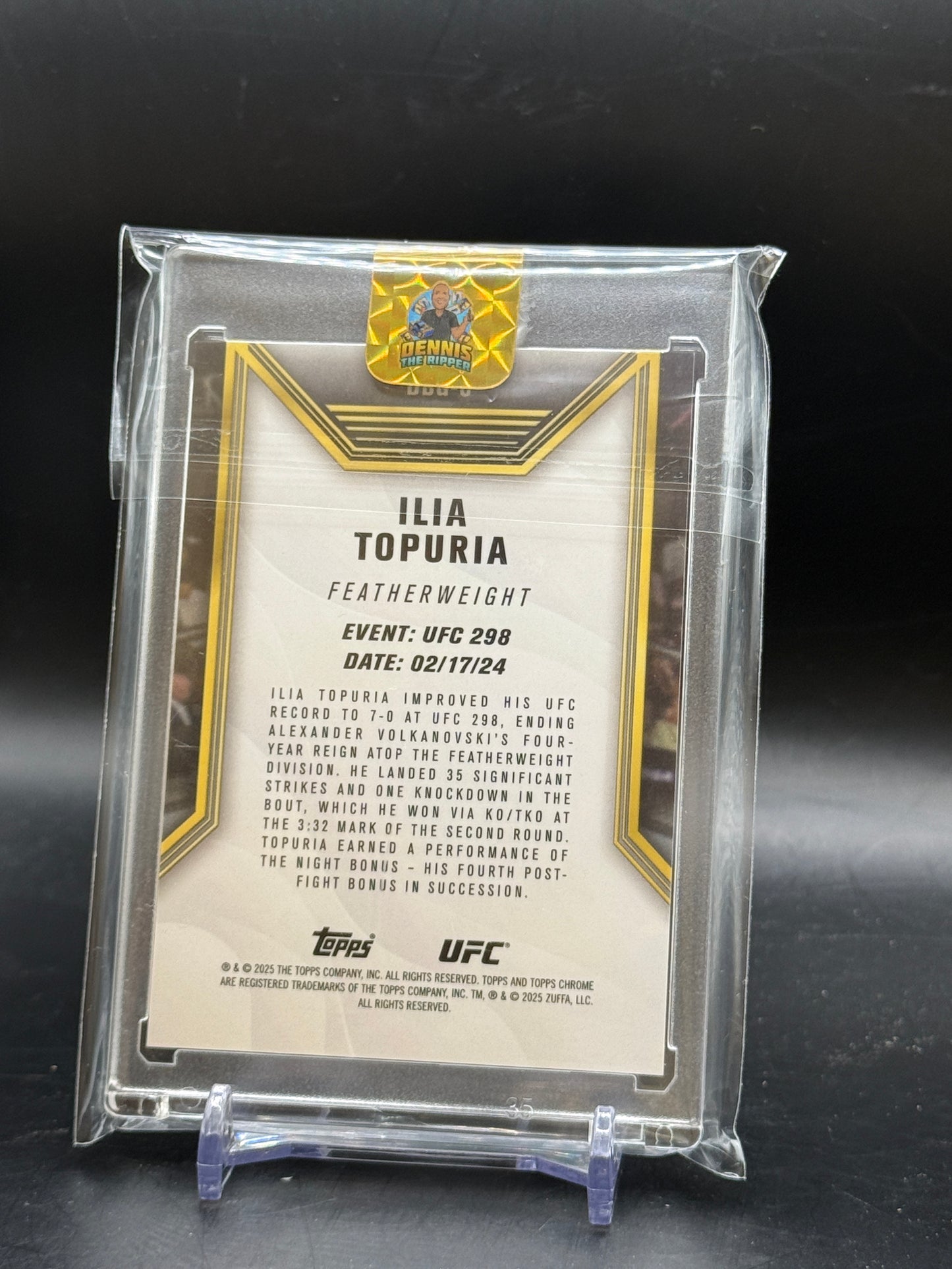 2025 Topps Chrome UFC Ilia Topuria Dare to be Great Red White Blue 41/88