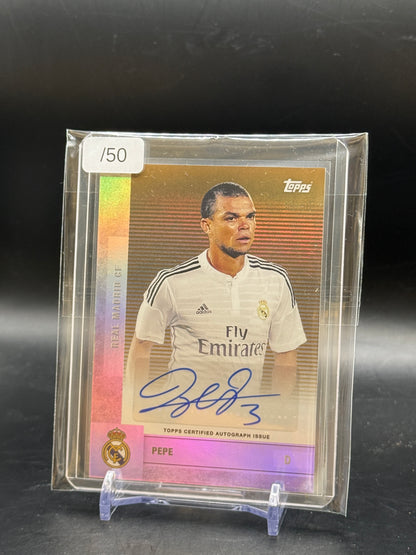 2025-26 Topps Real Madrid Team Set Pepe Gold Auto 19/50