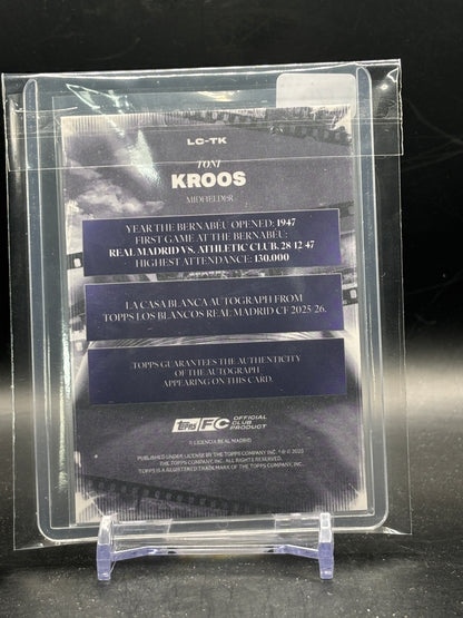 2025-26 Topps Los Blancos Real Madrid Toni Kroos Auto 12/75