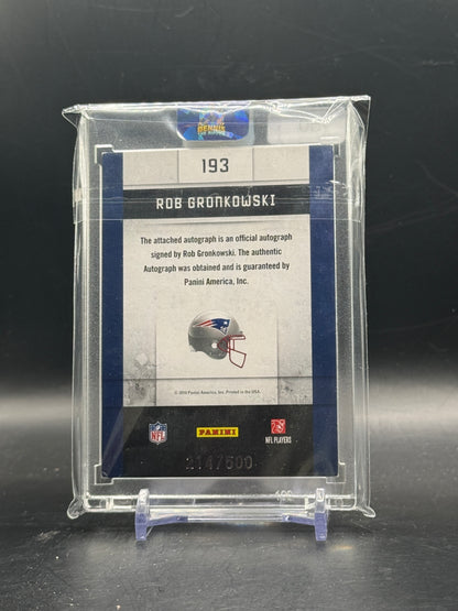2010 Panini Threads NFL Rob Gronkowski New England Patriots Patch Auto