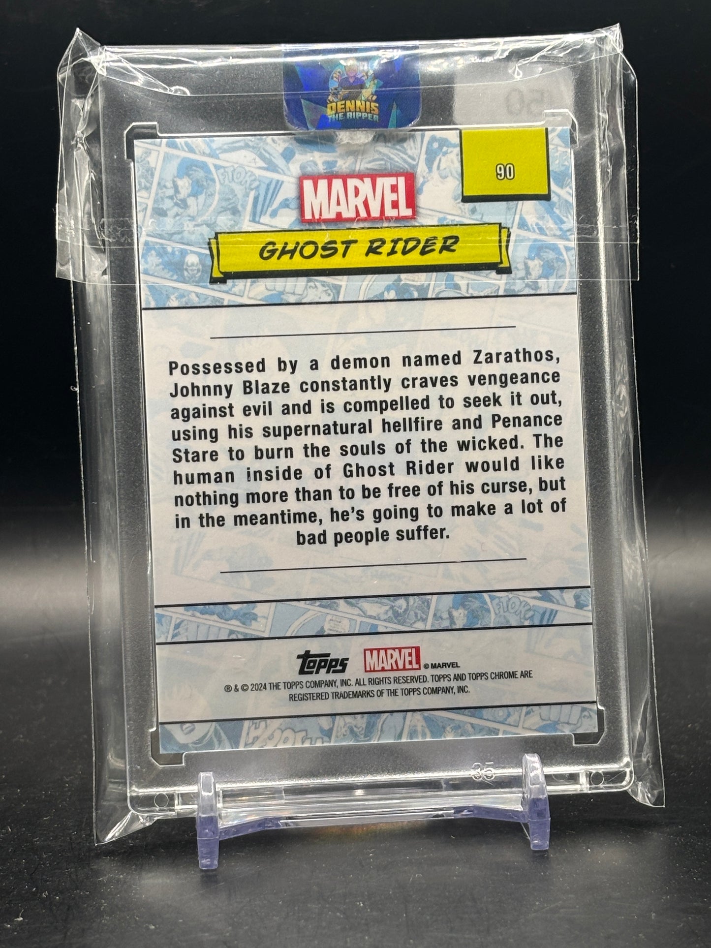 2024 Topps Chrome Marvel Ghost Rider Gold Wave 30/50