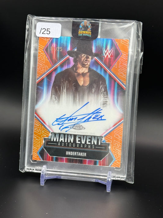 2026 Topps Chrome WWE Undertaker Main Event Auto 01/25