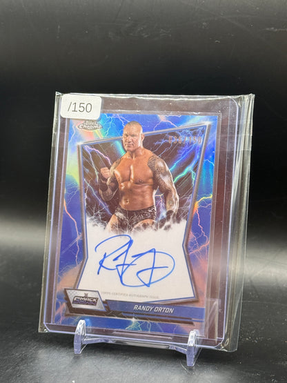 2026 Topps Chrome WWE Randy Orton Blue Brand Auto 36/150