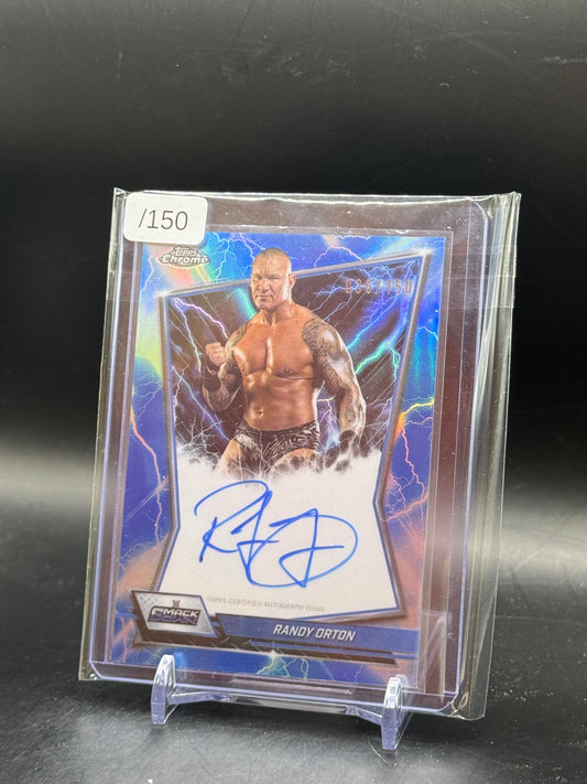 2026 Topps Chrome WWE Randy Orton Blue Brand Auto 36/150