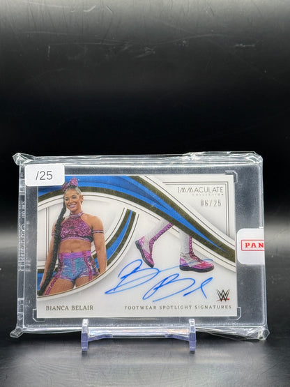 2023 Panini Immaculate WWE Bianca Belair Auto 06/25