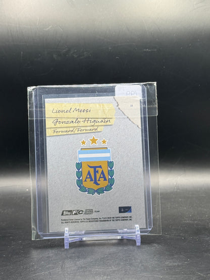 2025 Topps Focus Argentina Lionel Messi & Gonzalo Higuain 10 82/99