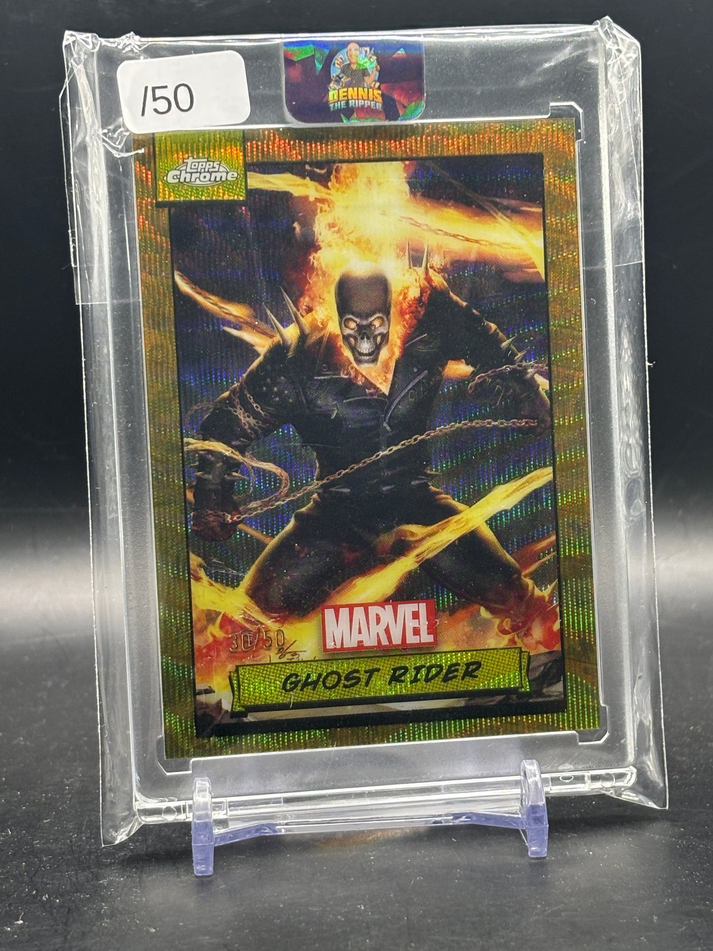 2024 Topps Chrome Marvel Ghost Rider Gold Wave 30/50