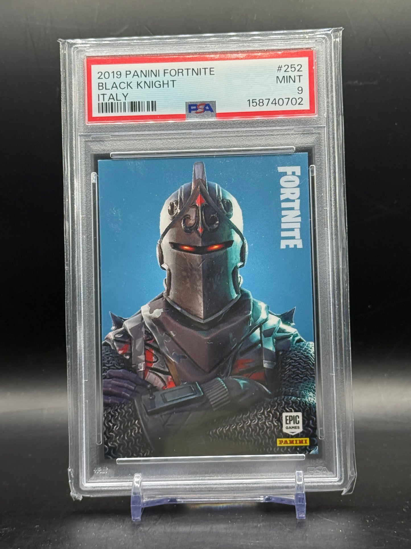 2019 Panini Fortnite Black Knight Italy PSA 9 158740702